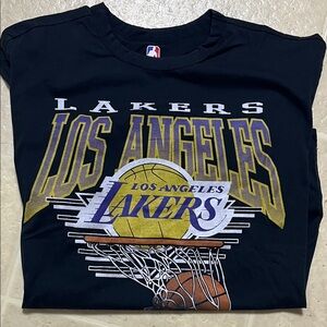 NBA Black and Gold Lakers Short Sleeve Tee